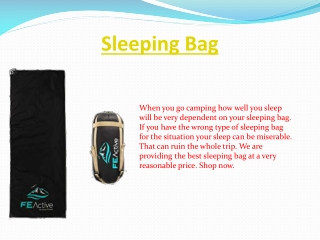 Order Now Sleeping Bag For Camping