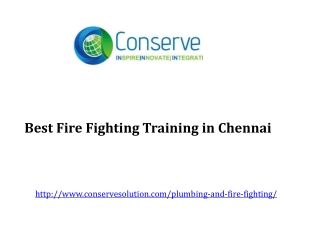 Best Fire Fighting Training in Chennai