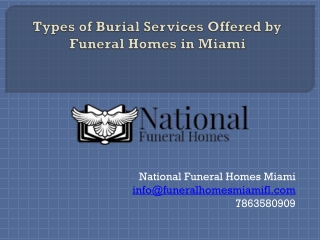 Types of Burial Services – Funeral Homes Miami