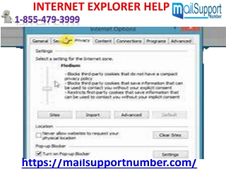 Internet Explorer Help is effective and reliable to connect with 1-855-479-3999