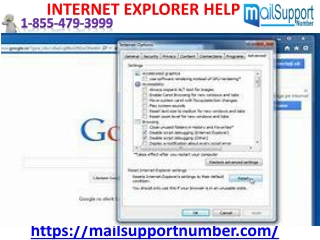 Internet Explorer Help is a support forum made by us 1-855-479-3999
