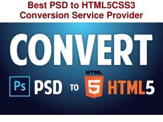 Best PSD to HTML5/CSS3 Conversion Service Provider