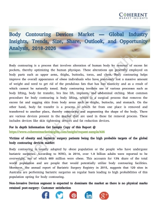 Body Contouring Devices Market — Global Industry Insights, Trends, Size, Share, Outlook, and Opportunity Analysis, 2018-