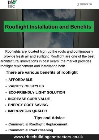 Rooflight installation and benefits