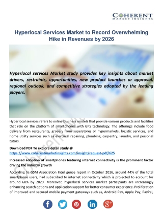 Hyperlocal Services Market