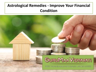 Astrological Remedies - Improve Your Financial Condition