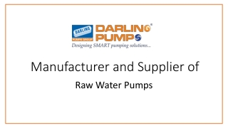 Long Lasting Raw Water Pumps