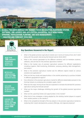 Precision Agriculture Market Study