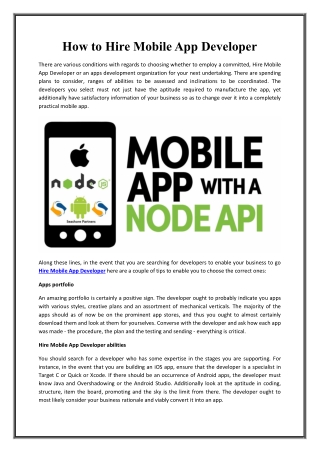 How to Hire Mobile App Developer