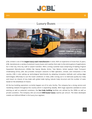 Luxury Bus Manufacturers in India