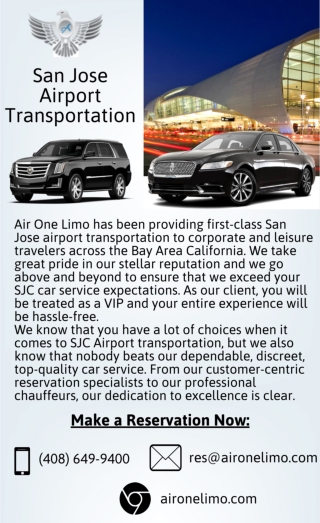 San Jose Airport Transportation - Air One Limo