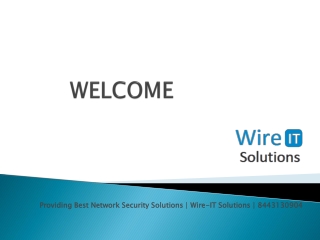 Providing Best Network Security Solutions | Wire-IT Solutions | 8443130904