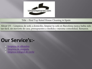 Find Top Rated House Cleaning in Spain