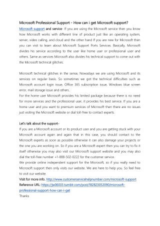 Microsoft Professional Support - How can I get Microsoft support?