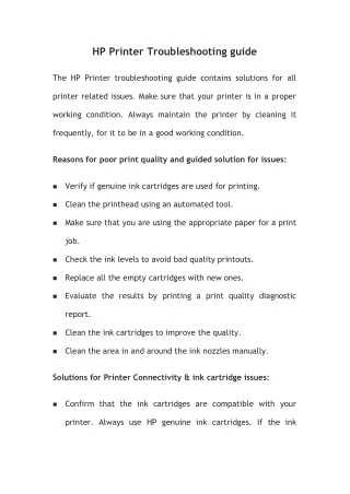 [FIXING] HP Printer Troubleshooting guide