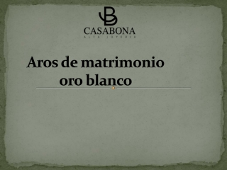 Aros de matrimonio oro blanco