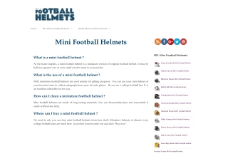 Mini football helmets