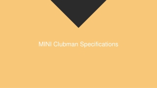 Mni Clubman Specification