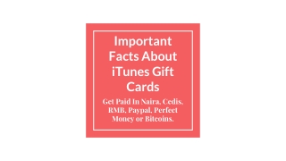 Important Facts About iTunes Gift Cards