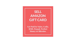 SELL AMAZON GIFT CARD