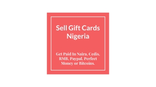 Sell Gift Cards Nigeria