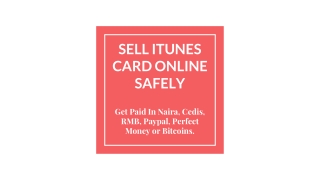 SELL ITUNES CARD ONLINE SAFELY