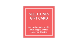 SELL ITUNES GIFT CARD