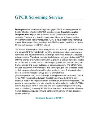 GPCR Screening Service