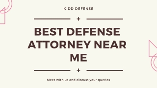 Best Defense Attorney Near Me - J. Brendan Kidd