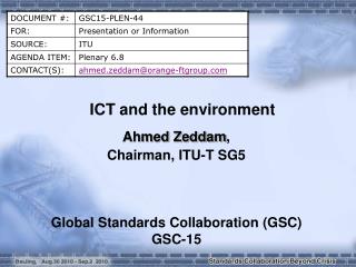 ICT and the environment