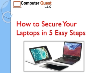 How to Secure Your Laptop in 5 Easy steps