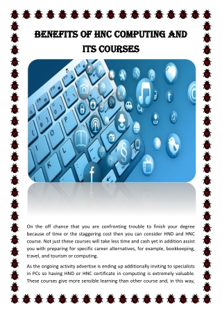 Benefits of HNC computing and Its Courses