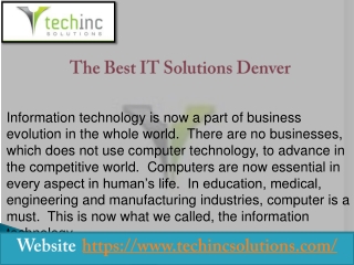 The best IT Solutions Denver