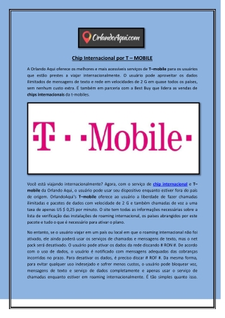 Chip Internacional por T – MOBILE