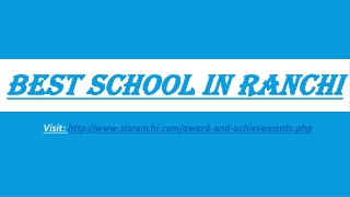 Best school in Ranchi