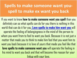 91-9646823014 | Spells to make someone want you- spell to make ex want you back