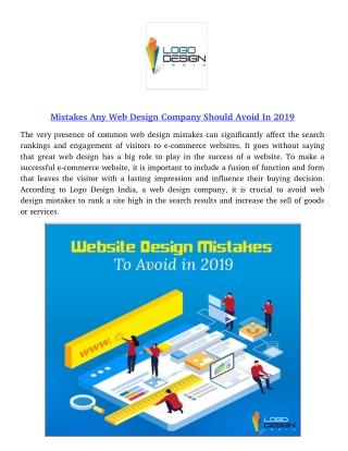 Mistakes Any Web Design Company Should Avoid In 2019