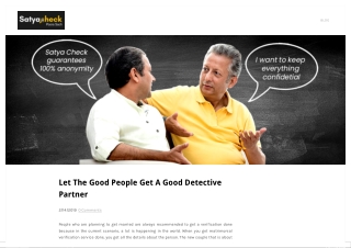 Let The Good People Get A Good Detective Partner