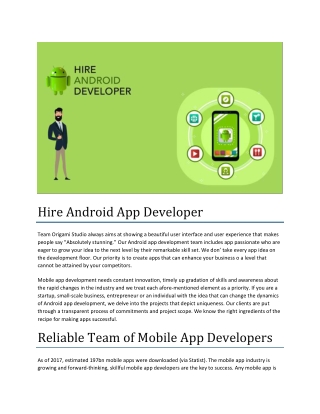 Hire Android App Developer