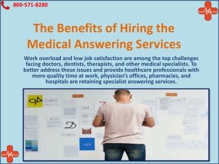 The Benefits of Hiring the Medical Answering Services