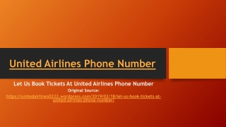 Let Us Book Tickets At United Airlines Phone Number
