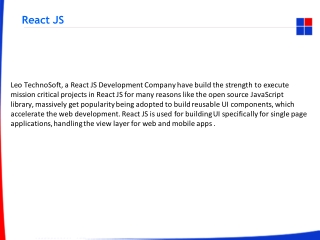 React Js development company