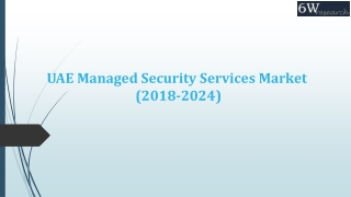 UAE Managed Security Services Market (2018-2024)|Market Report|Overview|Revenue|Trends|Outlook