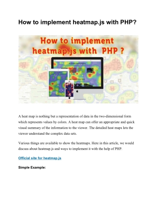 How to implement heatmap.js with PHP?