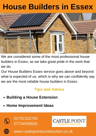 House Builders in Essex