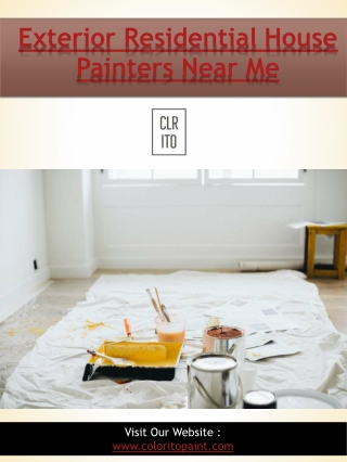 Exterior Residential House Painters Near Me