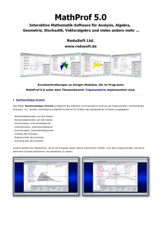 MathProf 5.0 - Themenbereich Trigonometrie