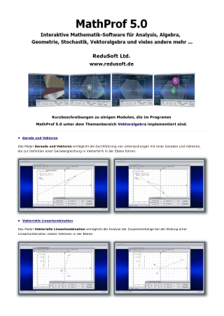 MathProf 5.0 - Themenbereich Vektoralgebra