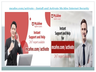 mcafee.com/activate - Install and Activate McAfee Internet Security