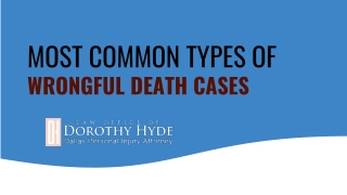 Most Common Types Of Wrongful Death Cases